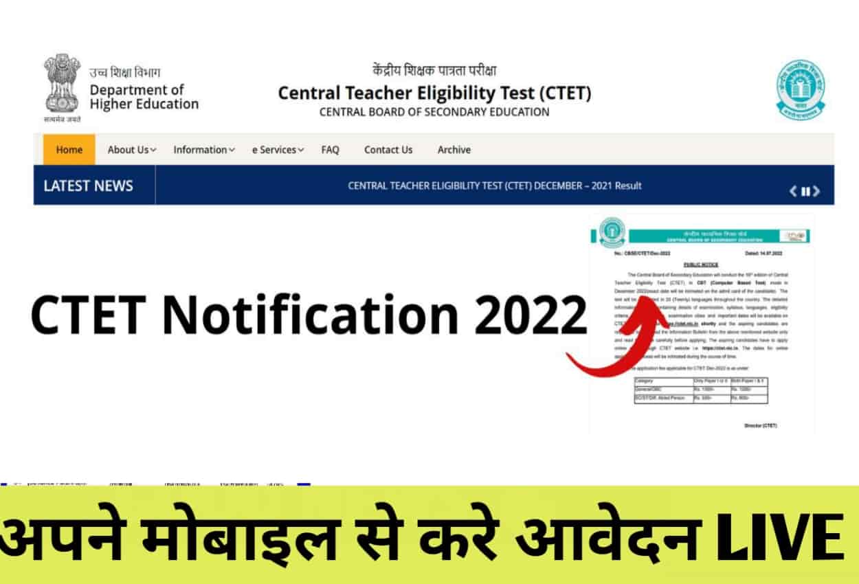 CTET Notification 2022