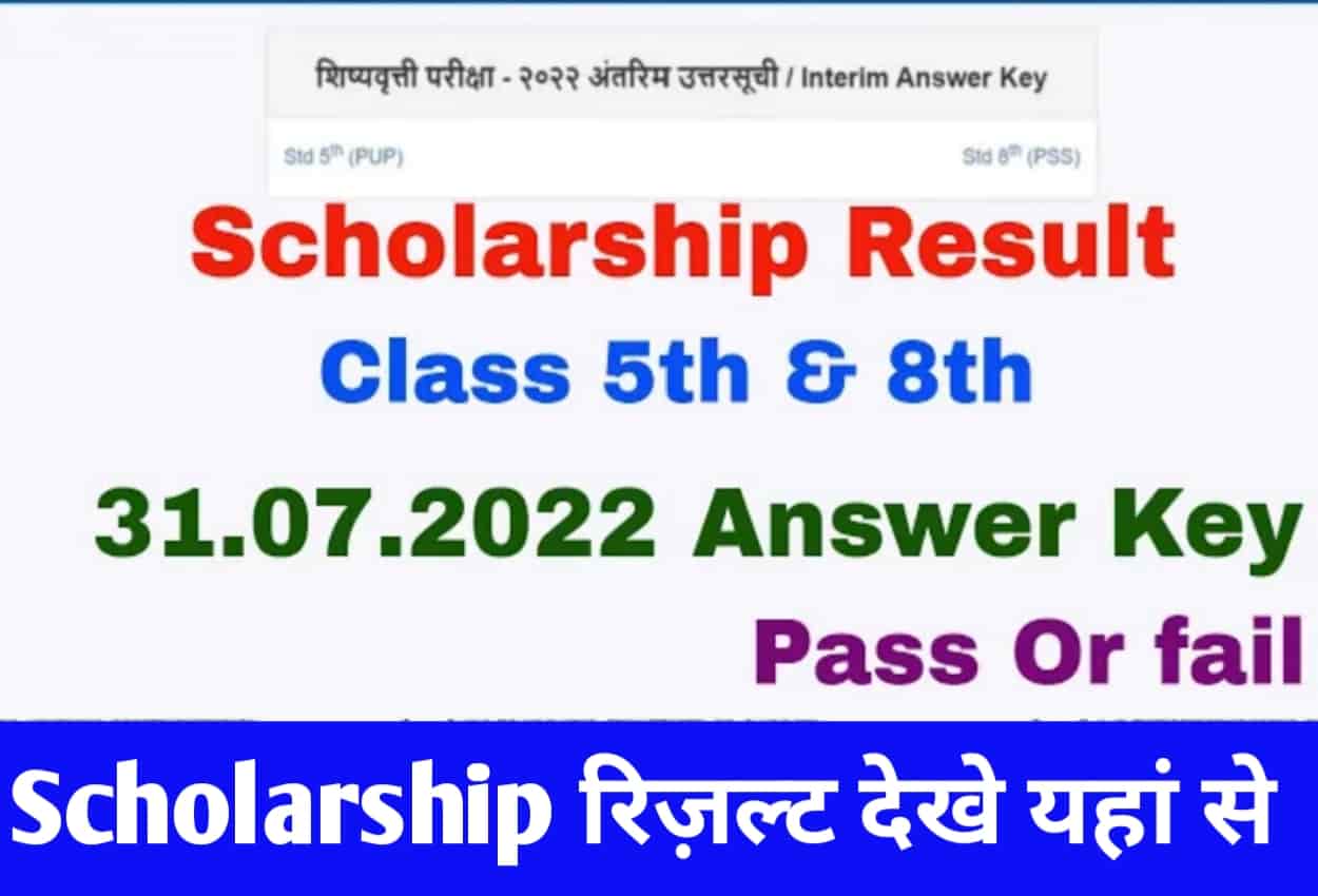 Maharashtra Scholarship 5th & 8th Class Result 2022