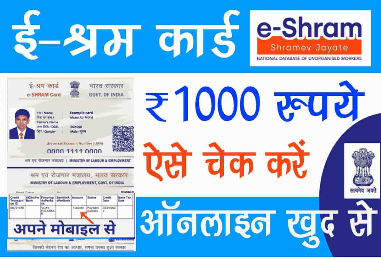 E Shram Card 1000 Check Online