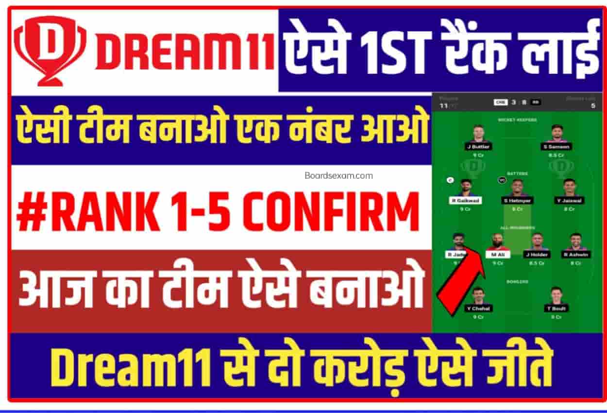 Dream11 1st Rank Team Tips