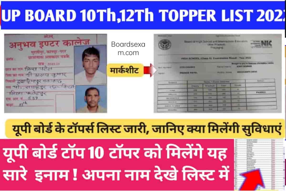 UP Boards 10th12th Toppers List 2023