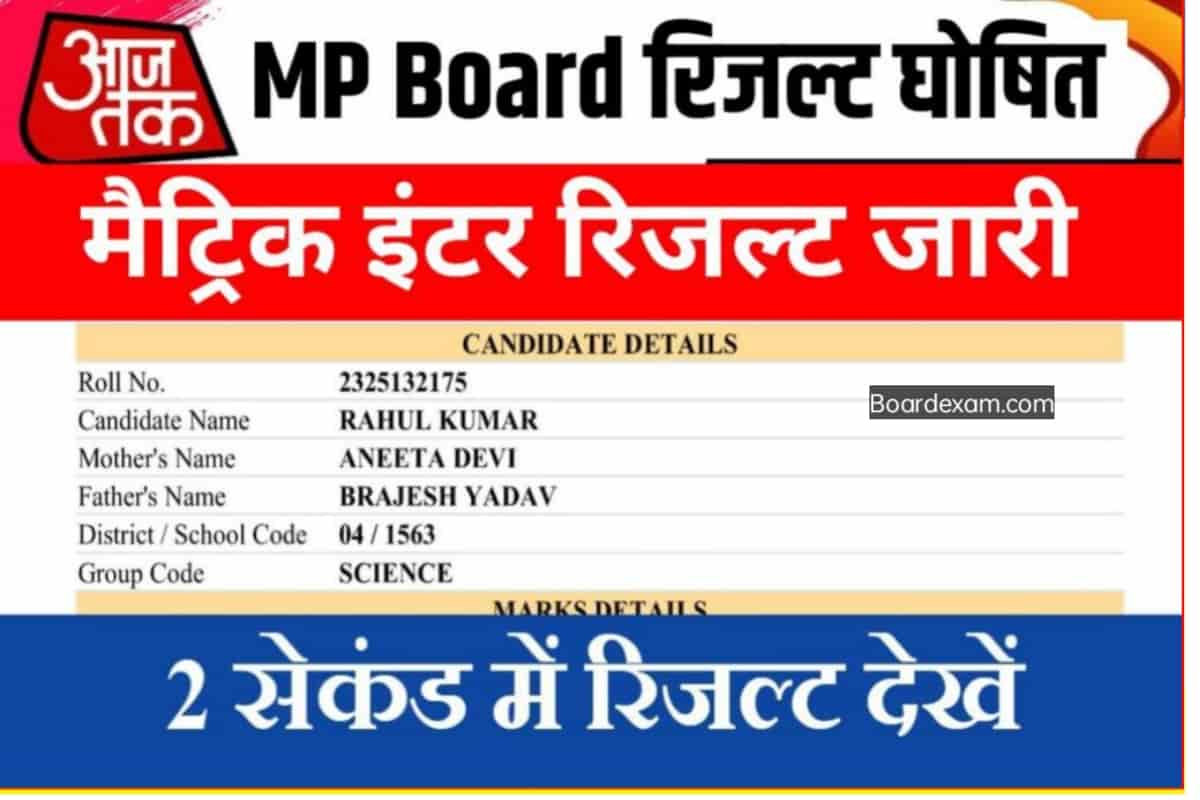 MP Boards 10th 12th Result