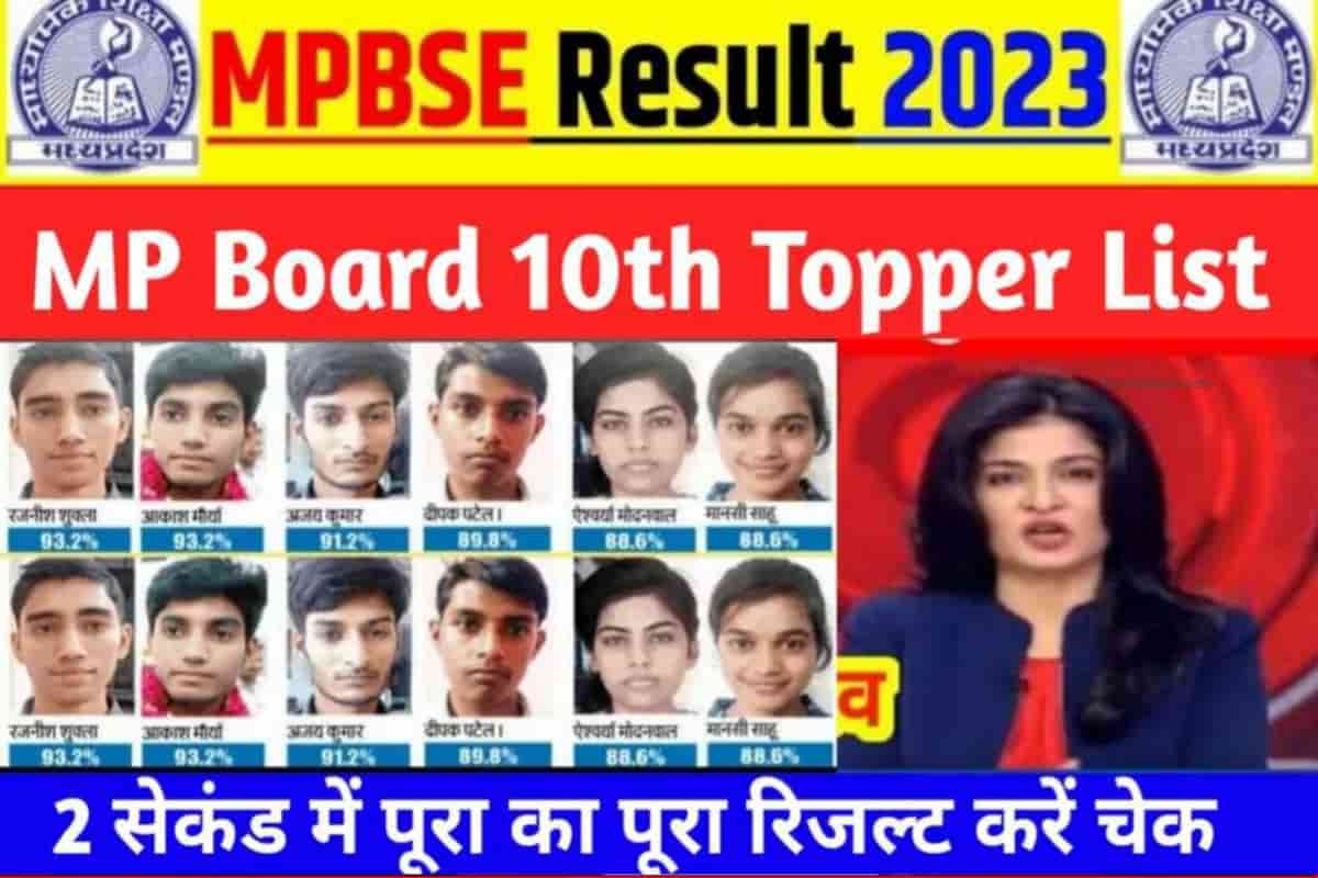 MP Board 10th 12th Result Topper List