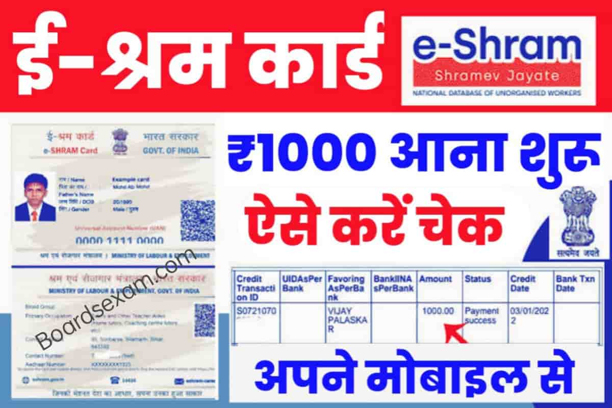E-Shram Card Payment Release